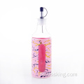 Pink Marble Road Plastic Glass Oil Bottle